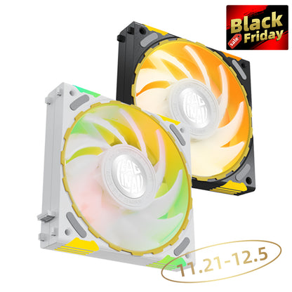 (11.21-12.05 ＄5 Off) Zeaginal ARGB Light of Zhuishen LED 120mm Case Fan,Quiet Edition High Airflow Color LED Case Fan for PC Cases, CPU Coolers,Radiators SystemComputer Case Cooling Fan