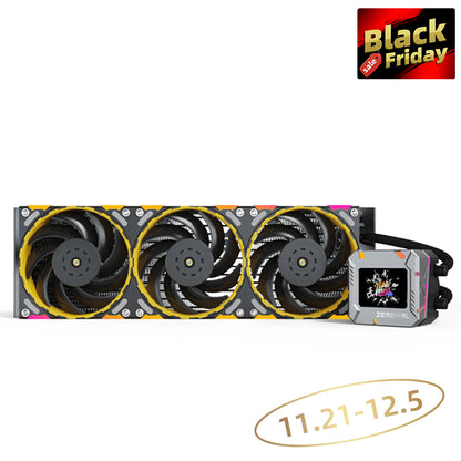 (11.21-12.05 ＄5 Off) Yeston*Zeaginal ZC-ZEUS XT 360/240 Radiator Liquid CPU Cooler LCD Screen water cooling radiator ARGB synchronous PDB bearing fan Fits Intel LGA1700/1200/115X AMD AM5/AM4/AM3