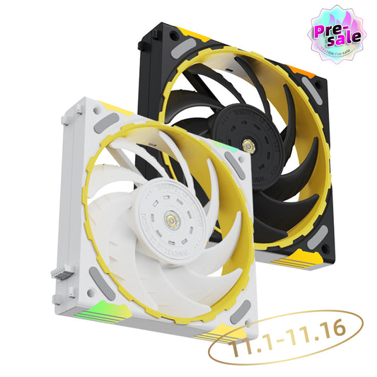 (11.1-11.16 ＄5 Off）Zeaginal ARGB Zhuishen Ti LED 120mm Case Fan,Quiet Edition High Airflow Color LED Case Fan for PC Cases, CPU Coolers,Radiators SystemComputer Case Cooling Fan