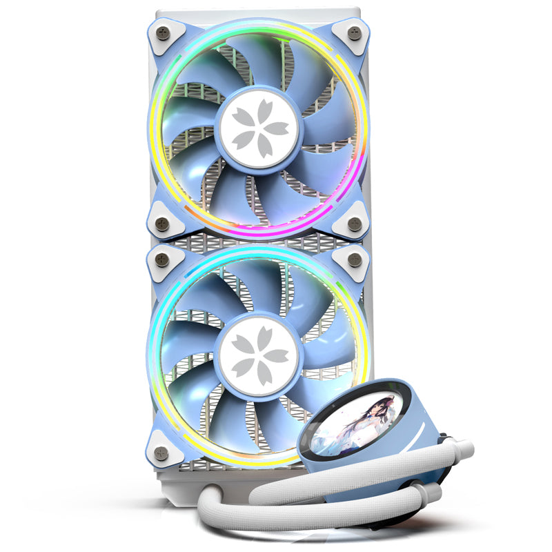 Yeston * zeaginal Sakura 360/240 integrated CPU supports Intel / AMD  platform PWM temperature control fan water cooling radiator ARGB  synchronous fan